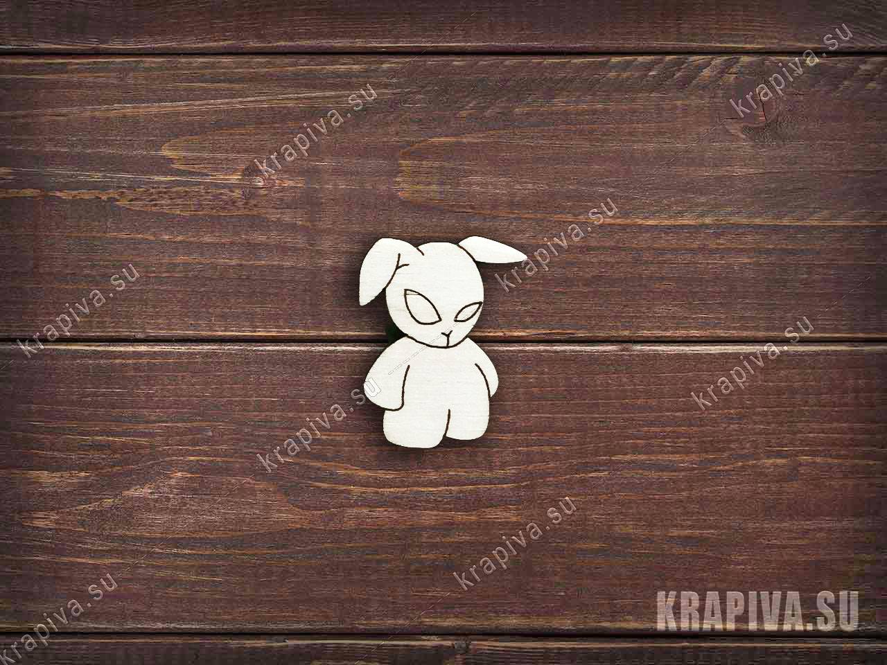 Заготовка Злой заяц пин zag-pin-rabbit-1 купить в интернет-магазине  krapivasu