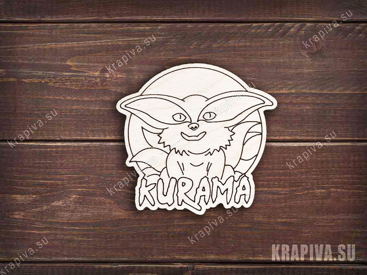 Девятихвостый лис Kurama (Наруто) заготовка значка