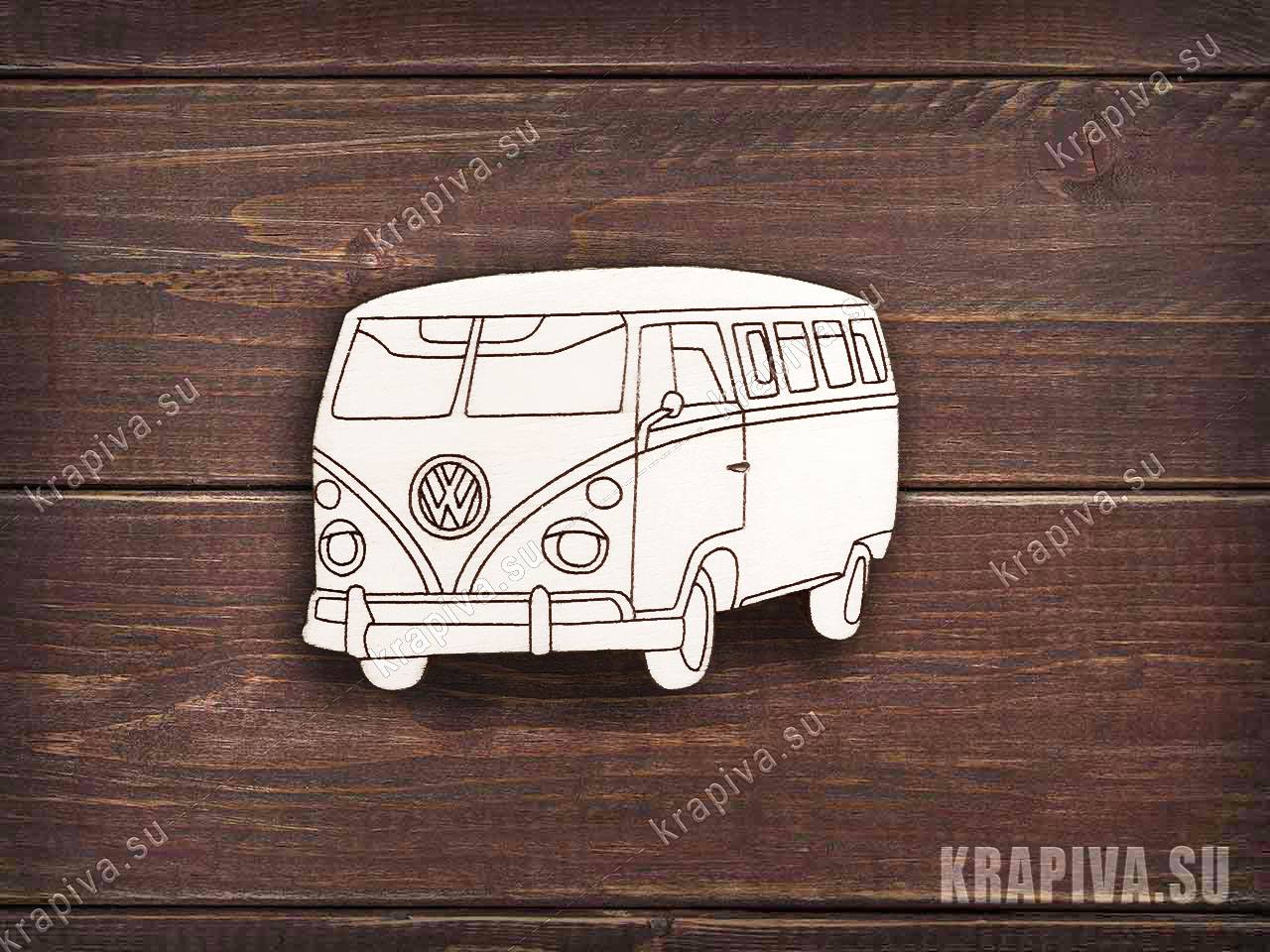 Заготовка под значок Минивен Volkswagen Microbus Deluxe zag-zn-bus-2 купить  в интернет-магазине krapivasu